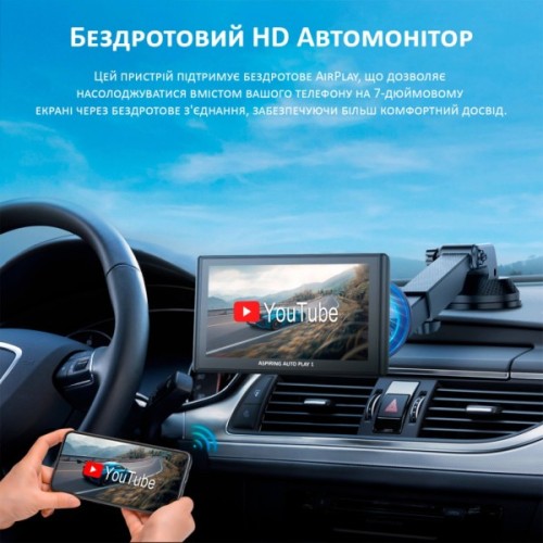 Автомобільний монітор Aspiring Auto Play 1, Magnet, CarPlay, Android auto