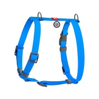 Шлея для собак WAUDOG Waterproof анатомічна Н-подібна S блакитна (32942)