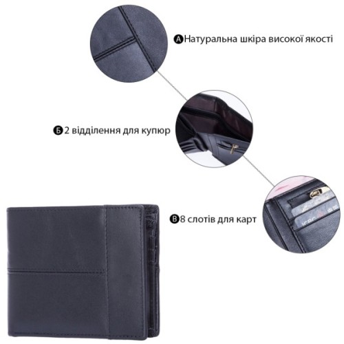 Гаманець Vintage Чорний (20040)