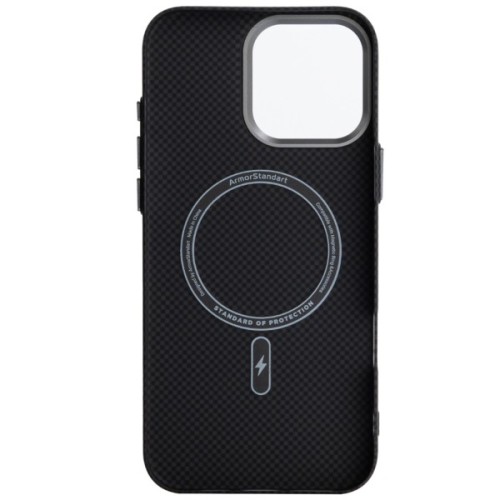 Чохол до мобільного телефона Armorstandart LikeCarbon2 MagCase Apple iPhone 15 Pro Max Kevlar Black (ARM88590)