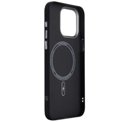 Чохол до мобільного телефона Armorstandart LikeCarbon2 MagCase Apple iPhone 15 Pro Max Kevlar Black (ARM88590)