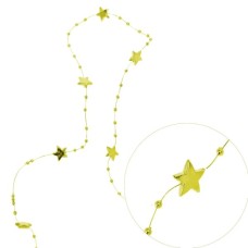 Намисто на ялинку Jumi Зірки 5 м, пластик, золотий (5900410988385)