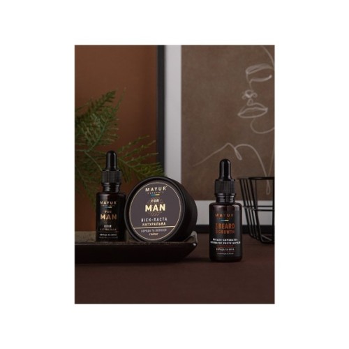 Сироватка для волосся Mayur Активатор росту бороди З ніацинамідом та арганою 30 мл (4820230953459)