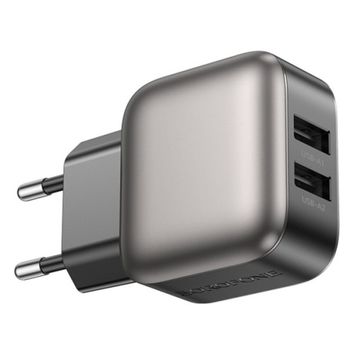 Зарядний пристрій BOROFONE 2xUSB BAS51A black (6941991116100)