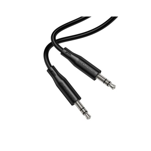 Кабель мультимедійний 3.5mm M to 3.5mm M 1.0m BL26 black BOROFONE (6941991122170)