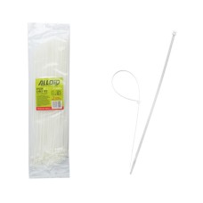 Стяжка Alloid 3.6х300мм, пластик, 100шт./уп., білий (PC-36300W) Стяжка Alloid 3.6х300мм, пластик, 100шт./уп., білий (PC-36300W)