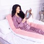 Подушка MirSon для вагітних і відпочинку Eco Line №8032 U-подібна White-Coral (2200006185079)