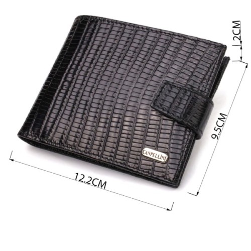 Гаманець Canpellini З натуральної шкіри Чорний (21789)