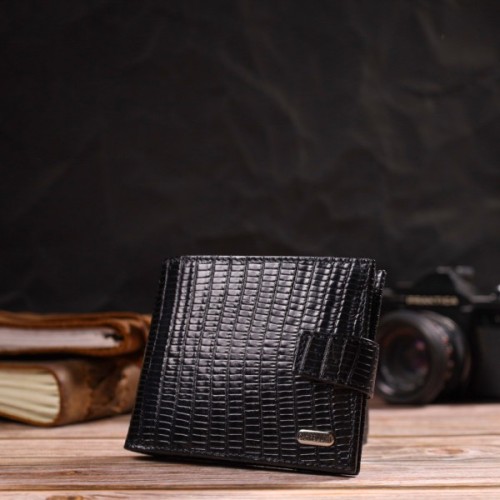 Гаманець Canpellini З натуральної шкіри Чорний (21789)