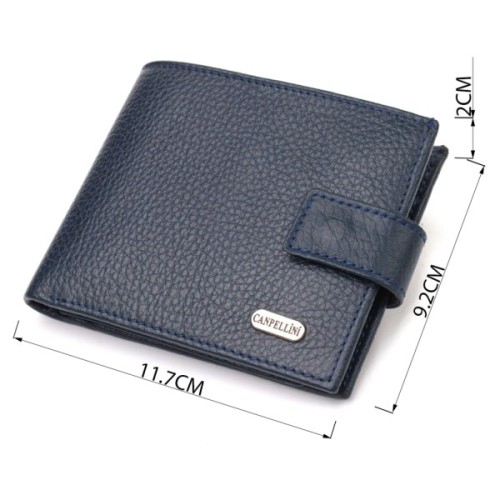 Гаманець Canpellini З натуральної шкіри Флотар Синій (21894)