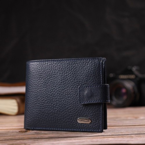 Гаманець Canpellini З натуральної шкіри Флотар Синій (21894)