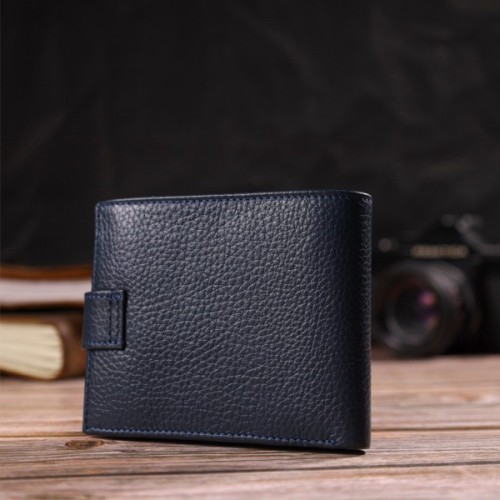 Гаманець Canpellini З натуральної шкіри Флотар Синій (21894)