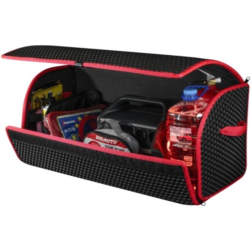 Сумка-органайзер EVAtech L-PRO 32x75x30 см. Сота чорна з червоним кантом (BS13641OL3SBR)