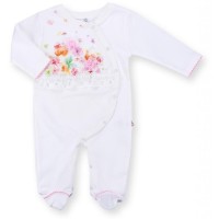 Чоловічок дитячий Bibaby з ніжними квіточками (60195-68G-pink)