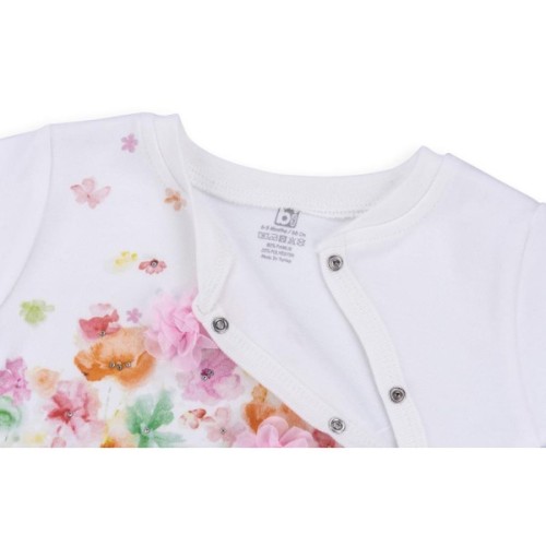 Чоловічок дитячий Bibaby з ніжними квіточками (60195-68G-pink)