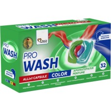 Капсули для прання Pro Wash All in 1 Color Ароматерапія 32 шт. (4262396144676)