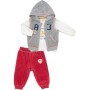 Набір дитячого одягу Aziz велюровий (3053-80B-creamred)