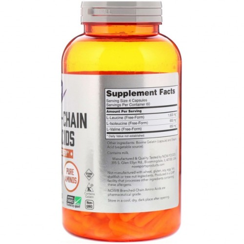 Амінокислота Now Foods Комплекс амінокислот з розгалуженими ланцюгами, Branched Cha (NOW-00054)