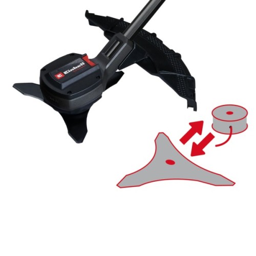 Тример садовий Einhell GP-BC 36/430 Li BL - Solo 36V,(18V+18V) 5200об/хв, 7.25кг (без АКБ та ЗП) (3411340)