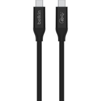 Дата кабель USB-C to USB-C 0.8m USB4 40Gbps 100W Black Belkin (INZ001BT0.8MBK)
