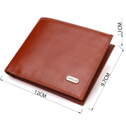 Гаманець Canpellini З натуральної шкіри Коричневий (21762)