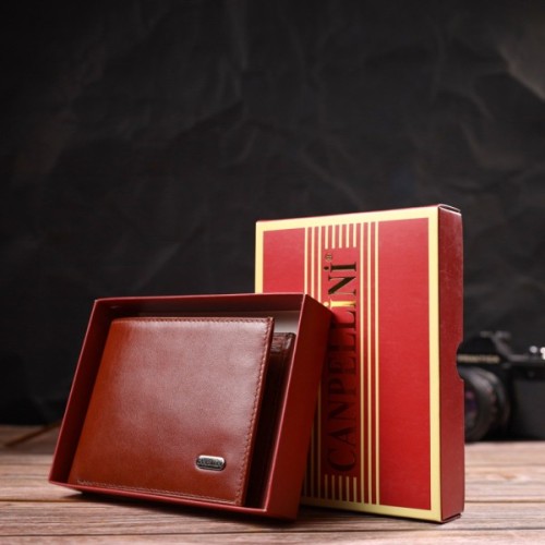 Гаманець Canpellini З натуральної шкіри Коричневий (21762)