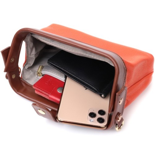 Сумка Vintage З натуральної шкіри Помаранчева (22424)