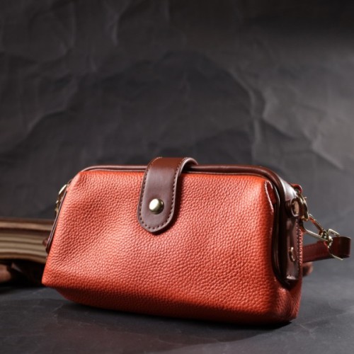 Сумка Vintage З натуральної шкіри Помаранчева (22424)