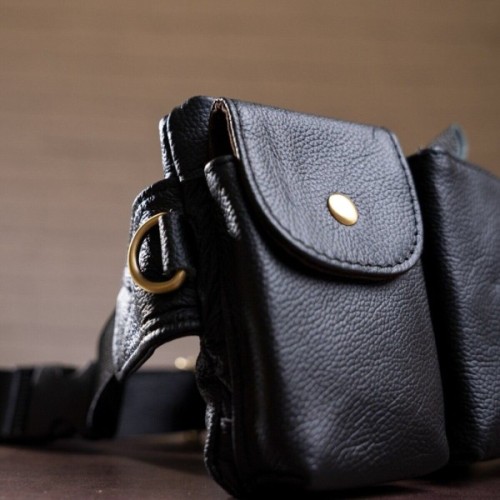 Сумка Vintage На пояс Чорна (14734)