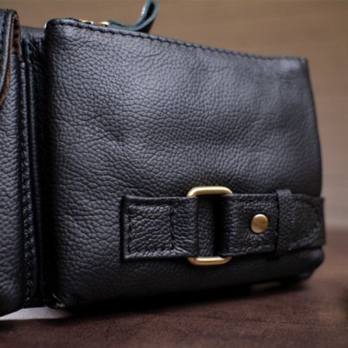 Сумка Vintage На пояс Чорна (14734)