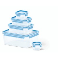 Харчовий контейнер Tefal Master Seal набір 5 шт, прозорий, синій (K3029012)