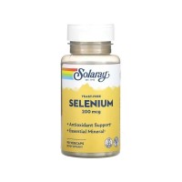 Мінерали Solaray Селен бездрожжевий, 200 мкг, Yeast-Free Selenium, 90 вегетаріанські (SOR-04678)