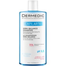 Шампунь Dermedic Capilarte Sebu-Balance Для жирного волосся Відновлення мікробіому шкіри голови 300 мл (5901643176945)