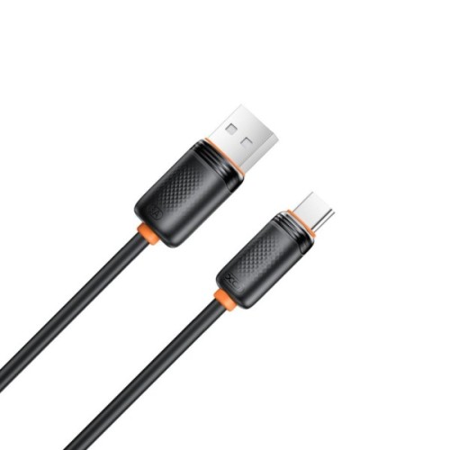 Дата кабель USB 2.0 AM to USB-C 1.0m 3A black XO (XO-CB-300UC-BK)