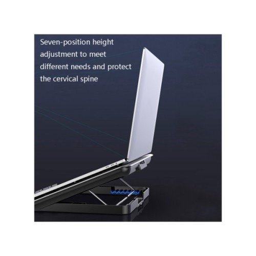 Підставка до ноутбука IceCoorel 10-15.6", 6*60mm 580 RPM, 2*USB, 350x225x26mm, Silver (A19)