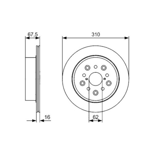 Гальмівний диск Bosch 0 986 479 R25