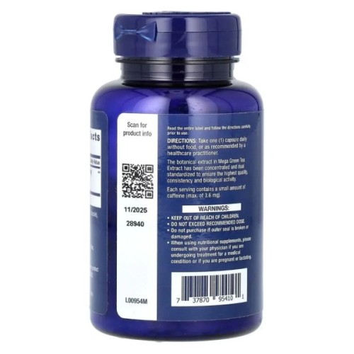Вітамінно-мінеральний комплекс Life Extension Екстракт зеленого чаю без кофеїну, Mega Green Tea Extract, 100 вег (LEX-95410)