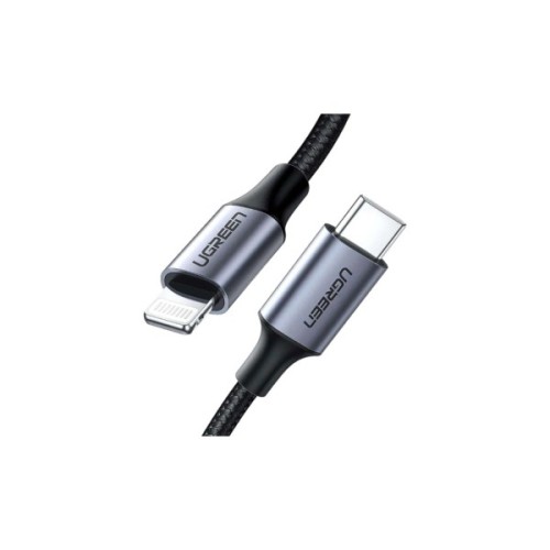 Дата кабель USB-C to Lightning 1.0m 3A 60W US304 black Ugreen (60759)