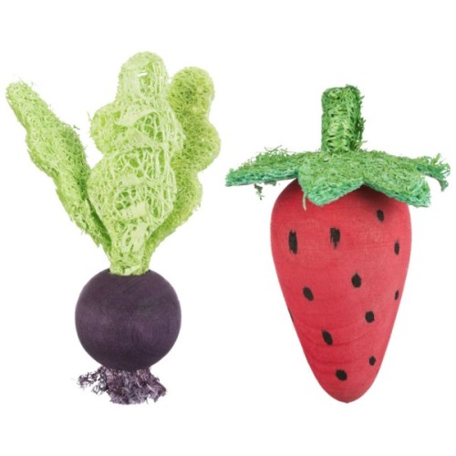 Іграшка для гризунів Trixie Набір дерев'яний у формі овочів 6 х 9 см (4011905619491)