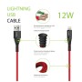 Дата кабель USB 2.0 AM to Lightning 1.2m Red Intaleo (1283126559471)