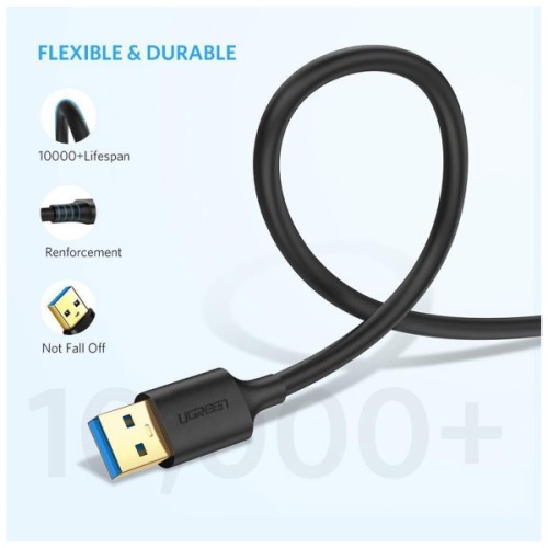 Дата кабель USB 3.0 AM/AM 1.0m US128 black Ugreen (10370)