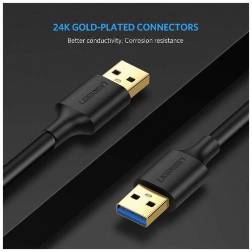 Дата кабель USB 3.0 AM/AM 1.0m US128 black Ugreen (10370)