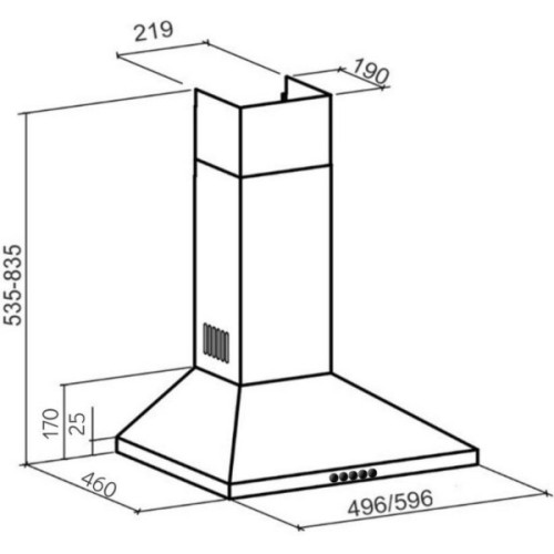 Витяжка кухонна GRANADO Burgos 1503-700 inox (GCH765377)