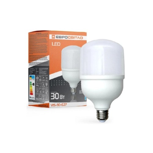 Лампочка Євросвітло 30Вт 6400К (VIS-30-E27)