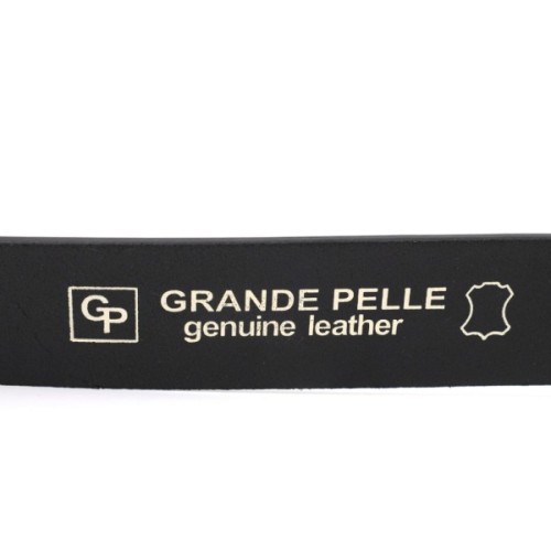Ремінь Grande Pelle Шкіряний під джинси Чорний (11682)