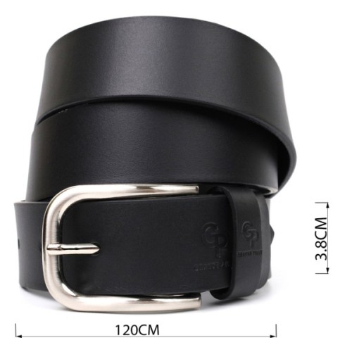 Ремінь Grande Pelle Шкіряний під джинси Чорний (11682)