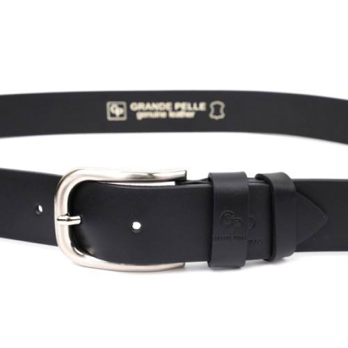 Ремінь Grande Pelle Шкіряний під джинси Чорний (11682)