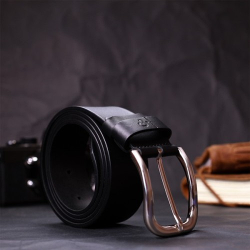 Ремінь Grande Pelle Шкіряний під джинси Чорний (11682)