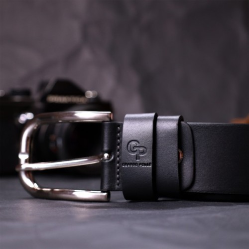 Ремінь Grande Pelle Шкіряний під джинси Чорний (11682)