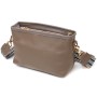 Сумка Vintage Компактна на плече з натуральної шкіри Сіра (22098)